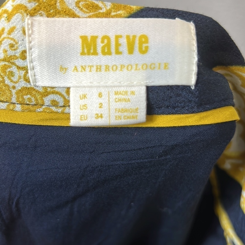 Maeve Anthropologie Pleated Skirt 2 Black Gold Horse - Picture 6 of 7